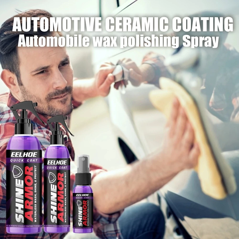 100Ml 3 In 1 Shine Armor Fortify Quick Coat Rivestimento In Ceramica Spray Per Lucidatura A Cera Per Auto Waterless Autolavaggio E Cera Idrofobo Top C