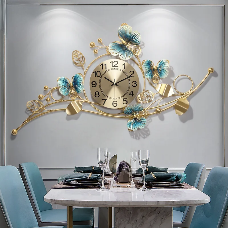 Oversized Luxury Wall Clock Gold Silent Nordic Wall Clock Modern Design Metal Creative Orologi Da Parete Home Decor De50Zb