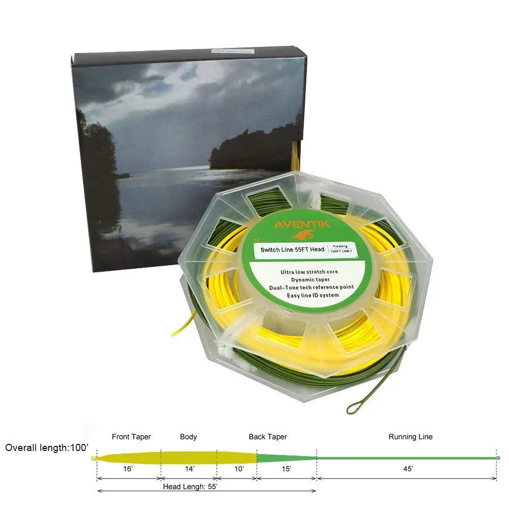Aventik Switch Fly Line 100Ft Floating Switch Cast Fishing Line