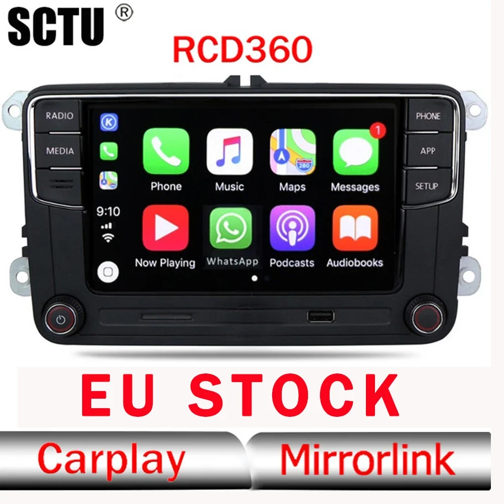 6.5 "Car Stereo Rcd360 Carplay Bt Usb Rvc Per Volkswagen Tiguan Golf 5 6 Passat Polo Touran Caddy Tax Free!!
