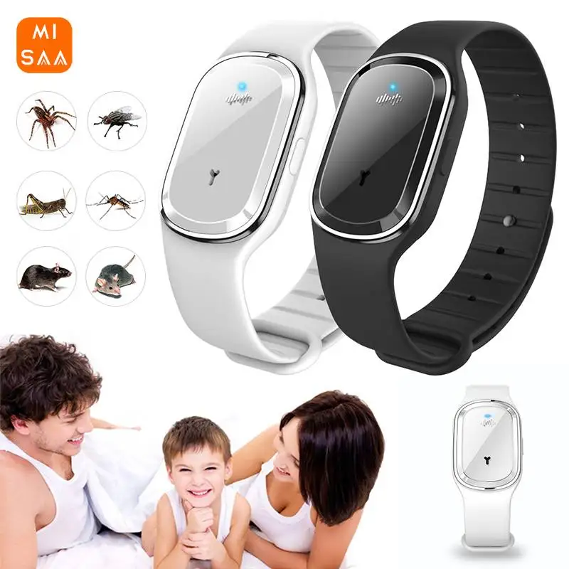 Xioami Braccialetto Repellente Per Zanzare Ad Ultrasuoni Per Adulti Bambini Anti-Zanzara Smartwatch Repellente Per Esterni Anello A Mano Per Interni