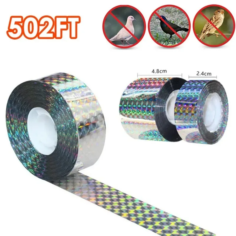 Laser Anti Bird Pigeon Repeller Lampeggiante Riflettente Bird Scarer 50/80M/100M Nastro Impermeabile Garden Raven Away Pigeon Repellenti