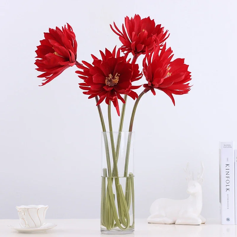 Piante Verdi Artificiali Fiori Bianco Rosso Epiphyllum Falso Sesbania Blossom Wintercherry Bonsai