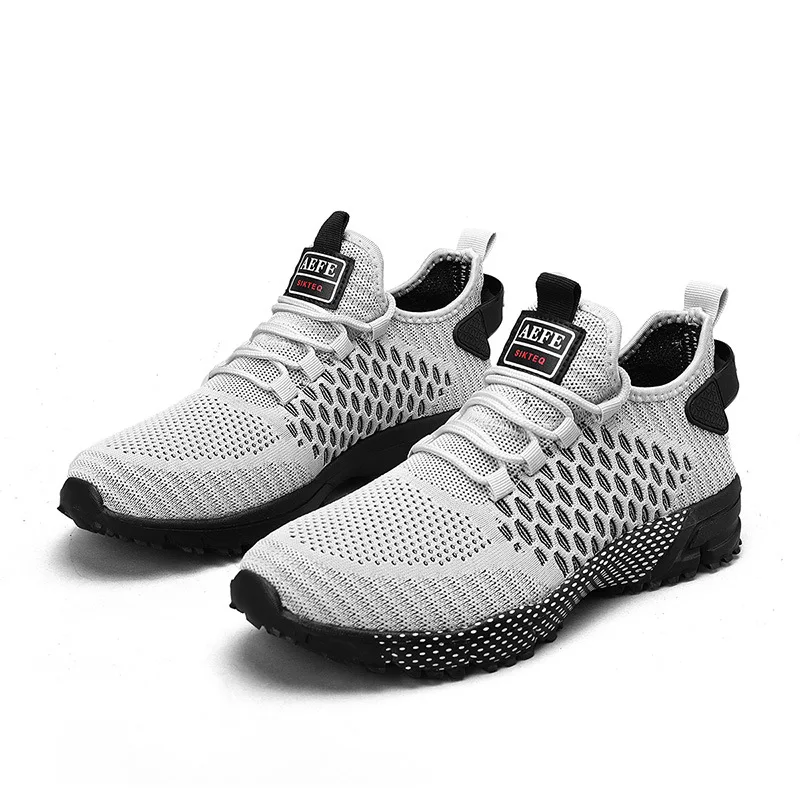 New Fashion Men Sneakers Mesh Casual Shoe Lac-Up Traspirante Leggero Walking Sports Running Shoe Plus Size Summer Tenis Shoes