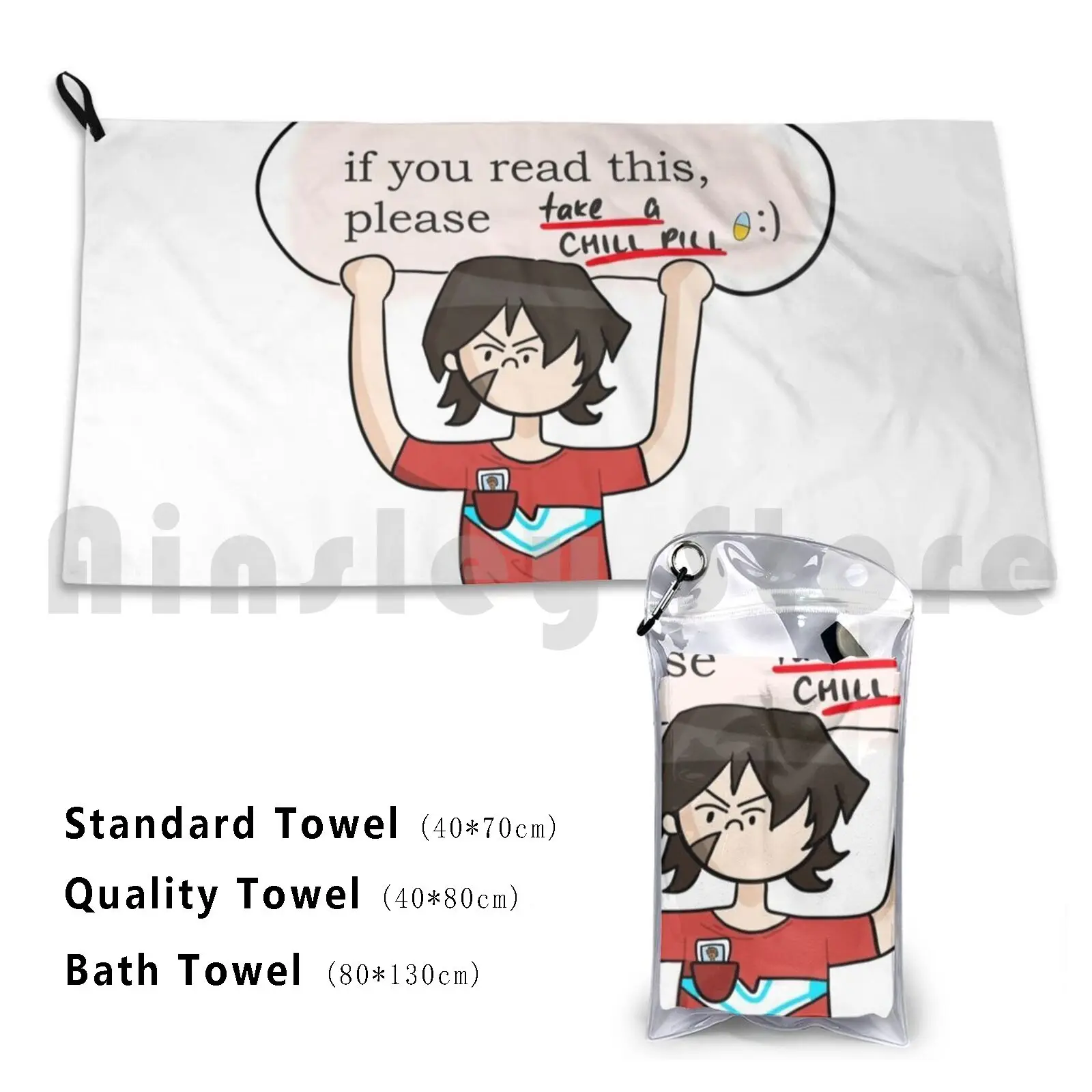 Towel Chill Pill Keith 671 Voltron Cartoon Funny Chillpill Memes Keithkogane Red Lion