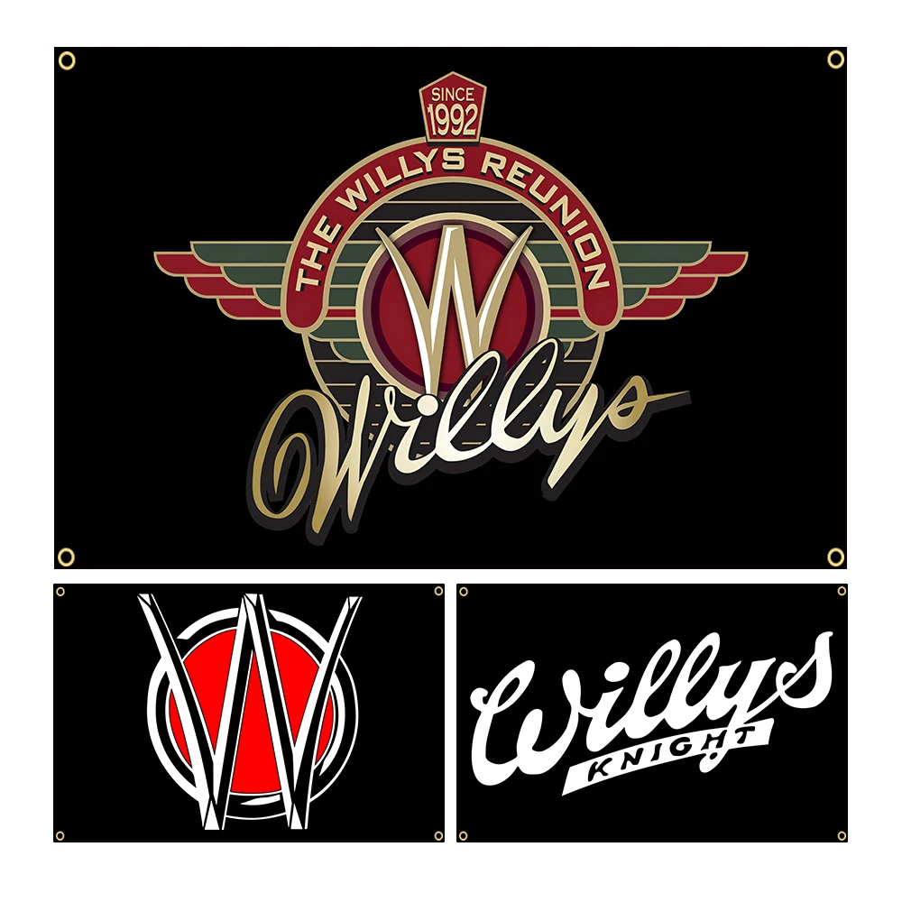 Elezione 90X150Cm America Jeep Willy W Auto Da Corsa Cavaliere Decorazione D'Interni Banner Arazzo