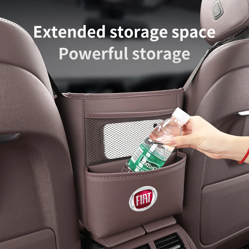 Seggiolino Auto In Pelle Portafoglio Centrale Tasca Portaoggetti Borsa Organizer Per Fiat 500 Grande Punto Uno Tipo Stilo Palio Astra Bravo