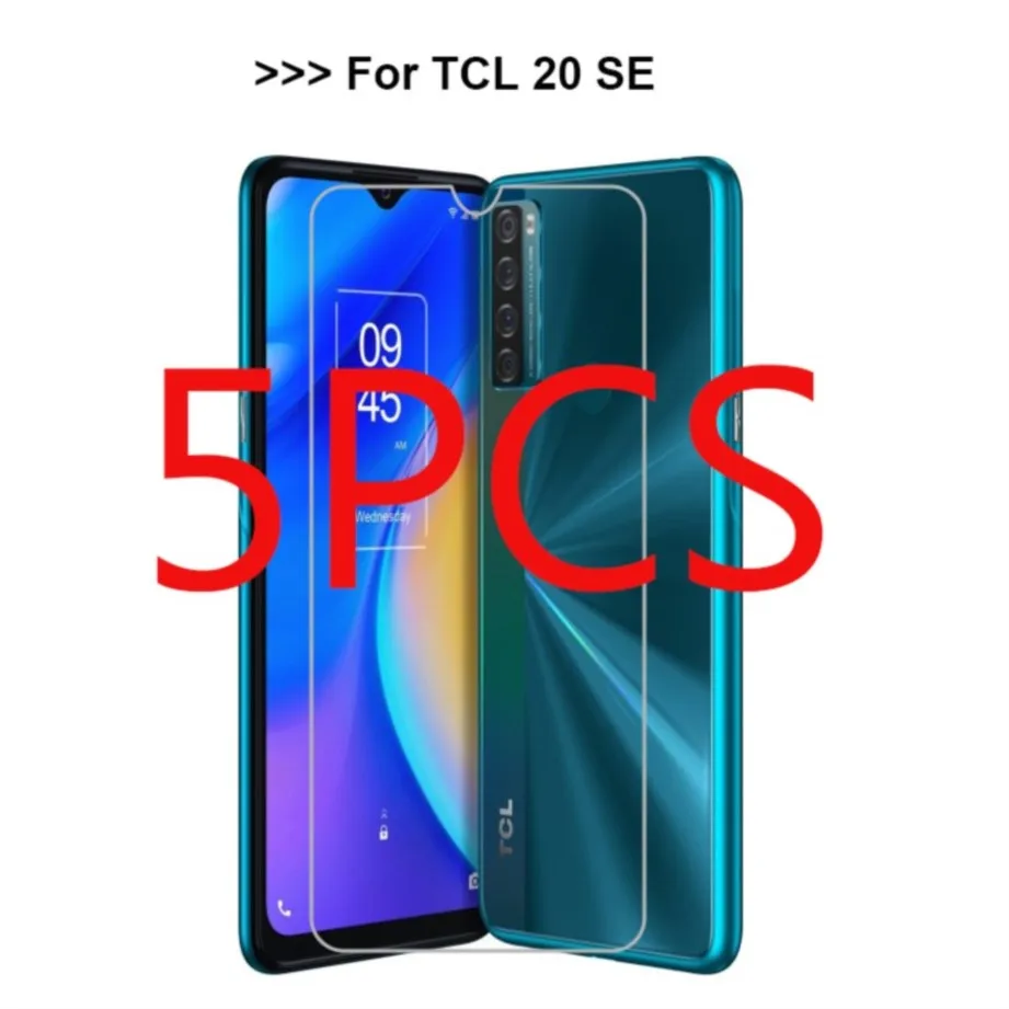 5 Pz Full Glue Vetro Temperato Per Tcl 10 Se Tcl 10 5G Pellicola Protettiva Pellicola Protettiva Per Schermo Per Tcl 20 5G Tcl 20 Se Guard Hd