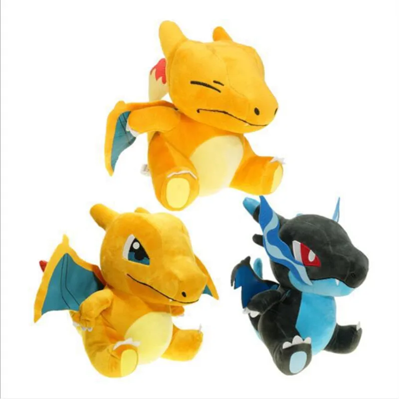 3 Style Pokemon Gioco Anime Charizard Squint Charizard Super Charizard X Q Versione Peluche Ripiene Doll Doll 20Cm Regalo Di Natale