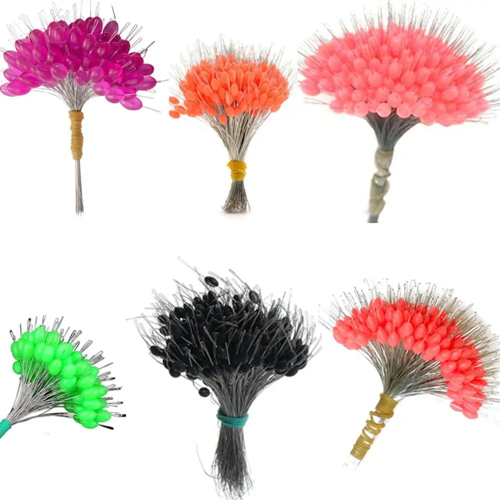 100/300 Pz/Lotto Galleggiante Bobber Da Pesca Colonna Dritta Ovale Silicone Space Bean Stopper Lenza Resistenza Accessori Per La Pesca