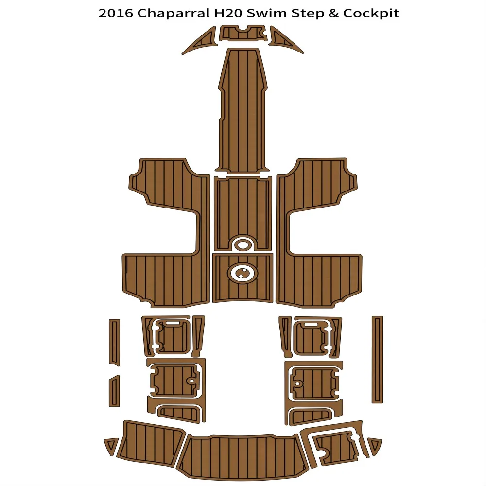 2016 Chaparral H20 Swim Step Platform Cockpit Boat Eva Foam Tappetino In Teak