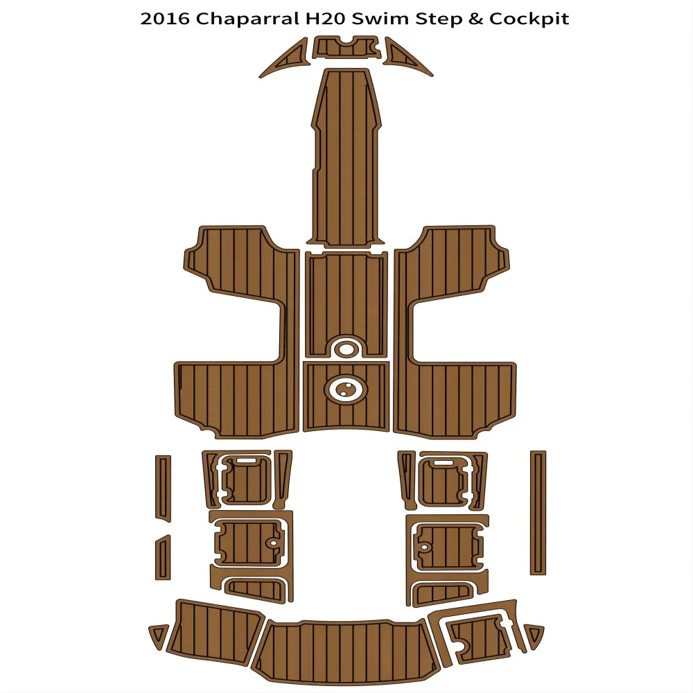 2016 Chaparral H20 Swim Step Platform Cockpit Boat Eva Foam Tappetino In Teak