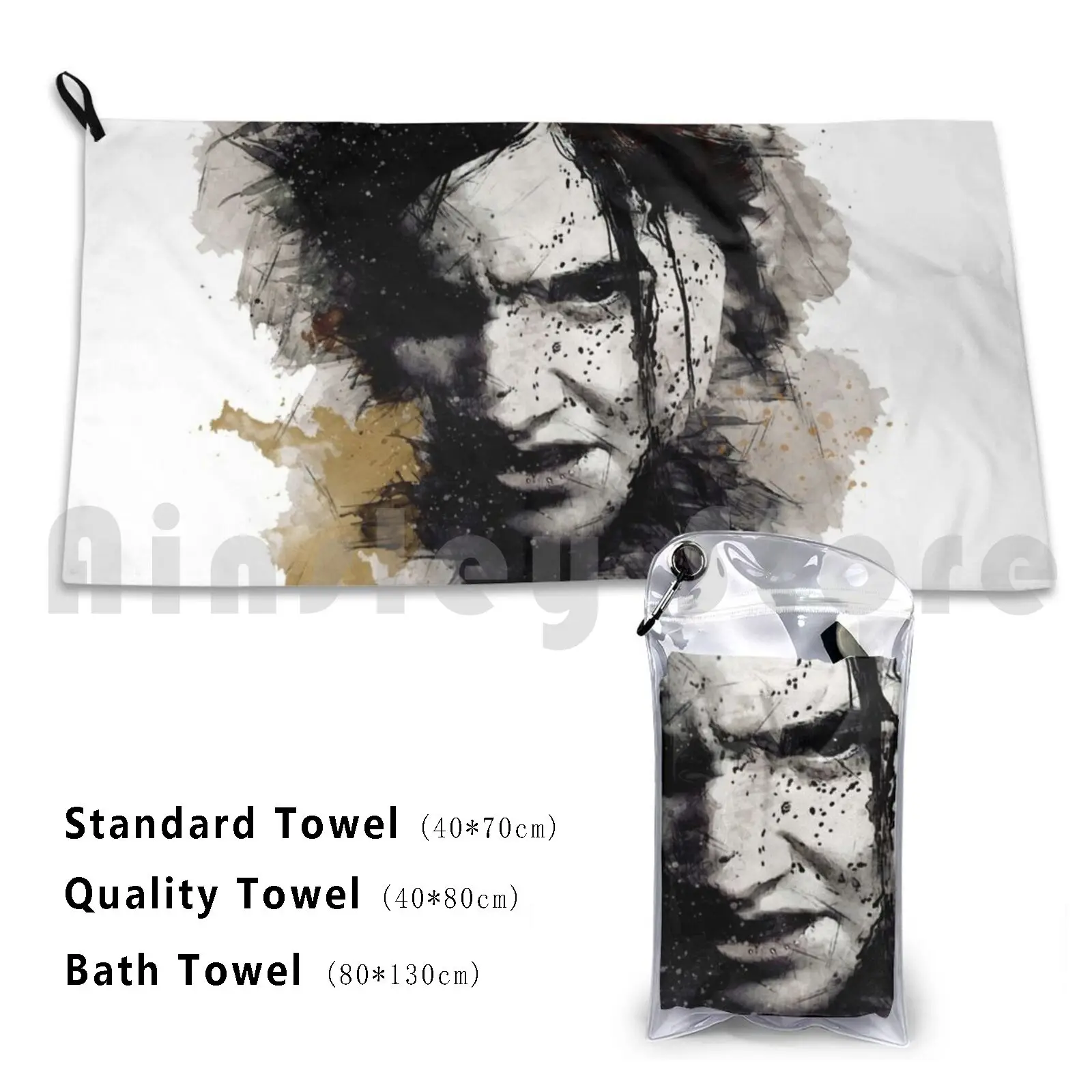 Ellie-The Last Of Us 2 Part Ii Painting Bath Towel Beach Cushion Tlou Tlou 2 The Last Of Us The Last