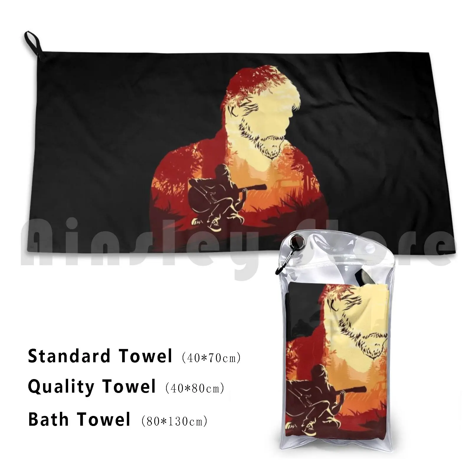 Joel And Ellie V2 Bath Towel Beach Cushion The Last Of Us The Last Of Us Part 2 Part 2 Ellie Joel