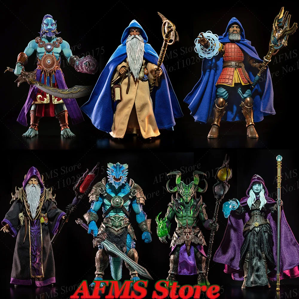 Quattro Cavalieri Studio Legioni Mitici Scala 1/12 Figura Da Collezione Thraice Arrizak Kalizirr Azahazzar Samir Zende Deer Horn Orcs