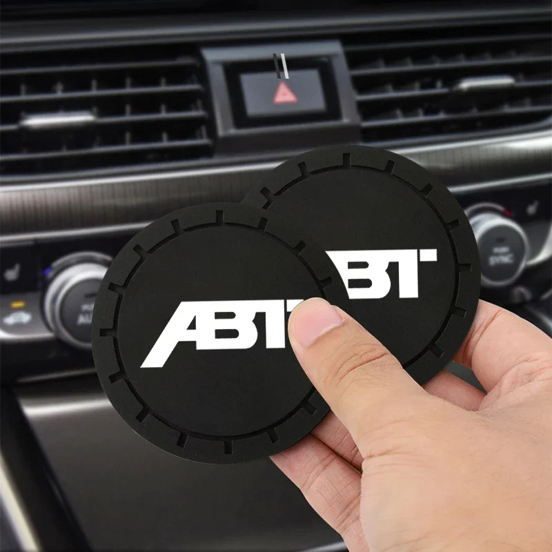 Auto Antiscivolo Pad Interno Badge Portabicchieri Sottobicchiere Per Abt Vw Audi A3 A4 A5 Q5 Q7 S3 Volkswagen Golf Passat Polo Gti