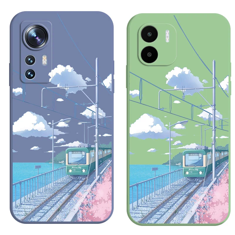 Custodia In Tpu Nero Per Xiaomi Poco F5 Pro M4 5G M5 M5S 4G Redmi A1 Plus Cover Per Telefono Mount Fuji Travel