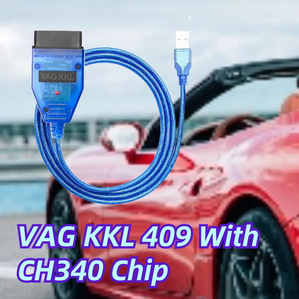Cavo Diagnostico Per Vag Kkl Scanner Tool Vag-Kkl 409 Con Chip Ch340 Per Vag-Com 409.1 Obd2 Interfaccia Usb Vag 409Com