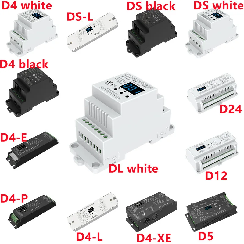 Decodificatore Dmx Numerico D4 D4-E D4-Xe D5 D12 D24 Ds Ds-L Dmx512-Spi Decoder E Controller Rf Display Cv/Guida Din/Dimmerazione Multipla