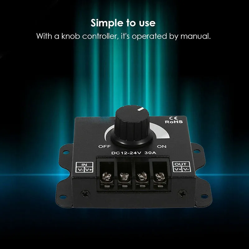 Led Dimmer Controller Switch Dc 12V 24V 30A Regolatore Regolabile Luminosità Controller Led Dimmer Dimmer Per Striscia Luminosa