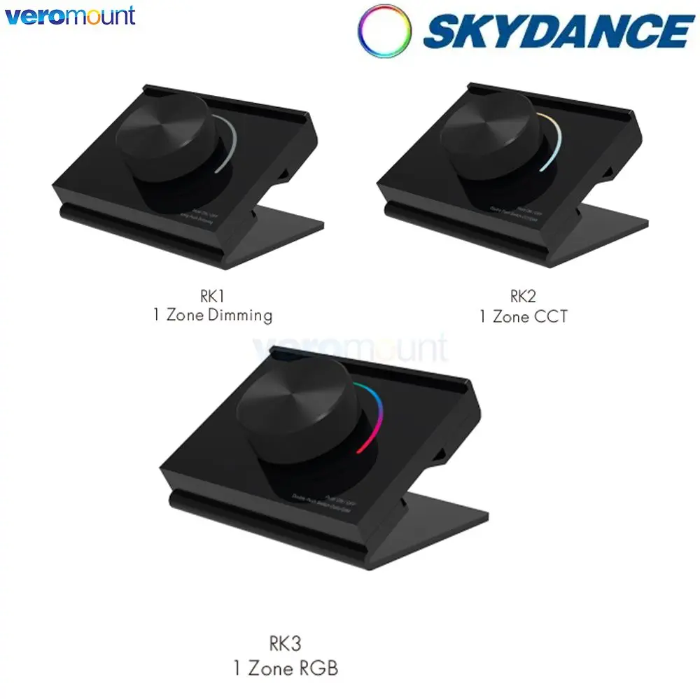 Rk1 Rk2 Rk3 Pannello Rotante Da Tavolo Rf Remote 1Zone Dimming Per Ricevitore Controller Led Skydance Monocolore/Cct/Rgb