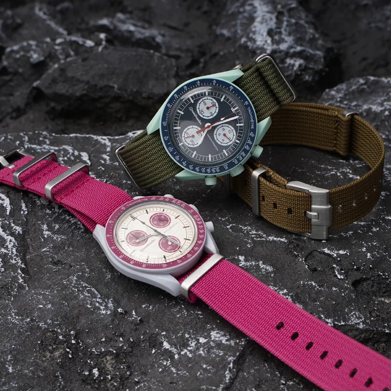 Cinturino In Nylon Elasticizzato Per Muslimonswatch 20Mm 22Mm Omega Seamaster 300 Rolex Seiko Diving Watch Bracciale
