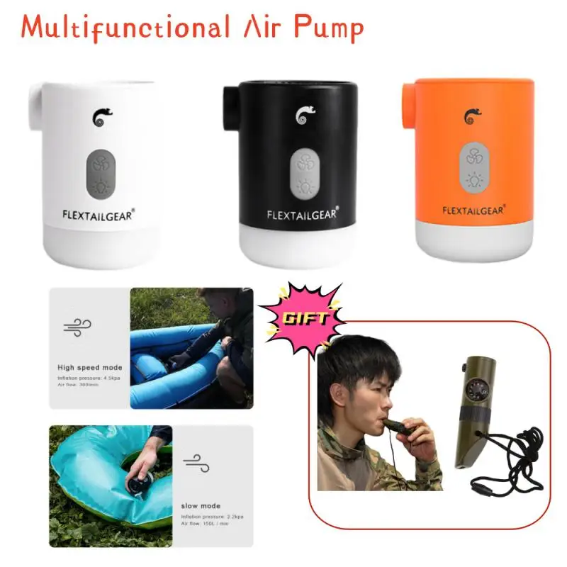 Max Pump 2 Pro 4-In-1 Mini Pompa Ad Aria Portatile Gonfiatore Elettrico Ricarica Usb Materassino Da Campeggio Materasso Packraft