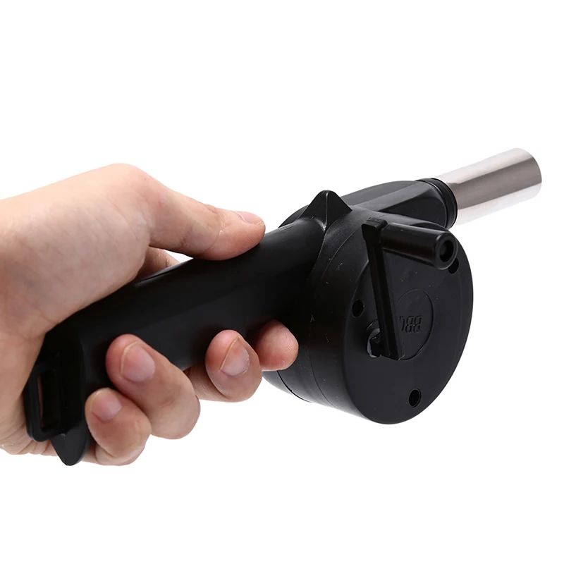 1Pc Outdoor Cooking Bbq Fan Air Blower Per Barbecue Fire Soffietto Strumento A Manovella Per Picnic Camping Handheld Cooking Fan Tool