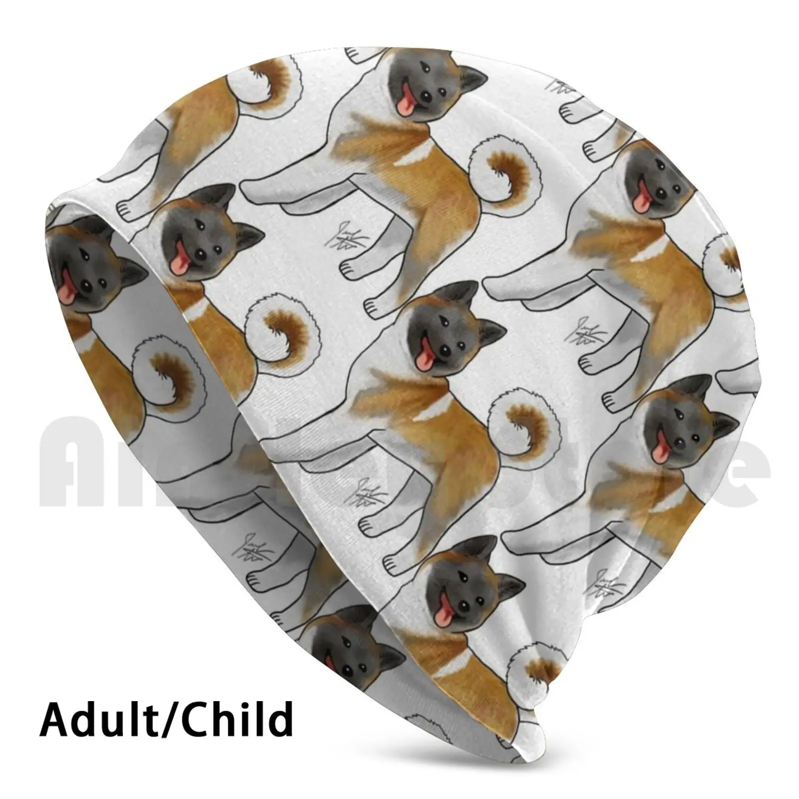 Akita-Cappello Marrone/Fulvo 1713 Cappello Akita Cane Cani Cucciolo