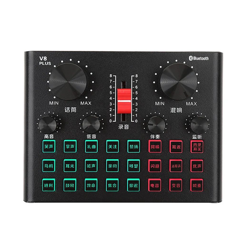 Mixer Per Schede Audio Esterne Interfaccia Audio V8 Usb 5.0 Audio Usb Auricolare Esterno Microfono Webcast Broadcast Dj Equipment