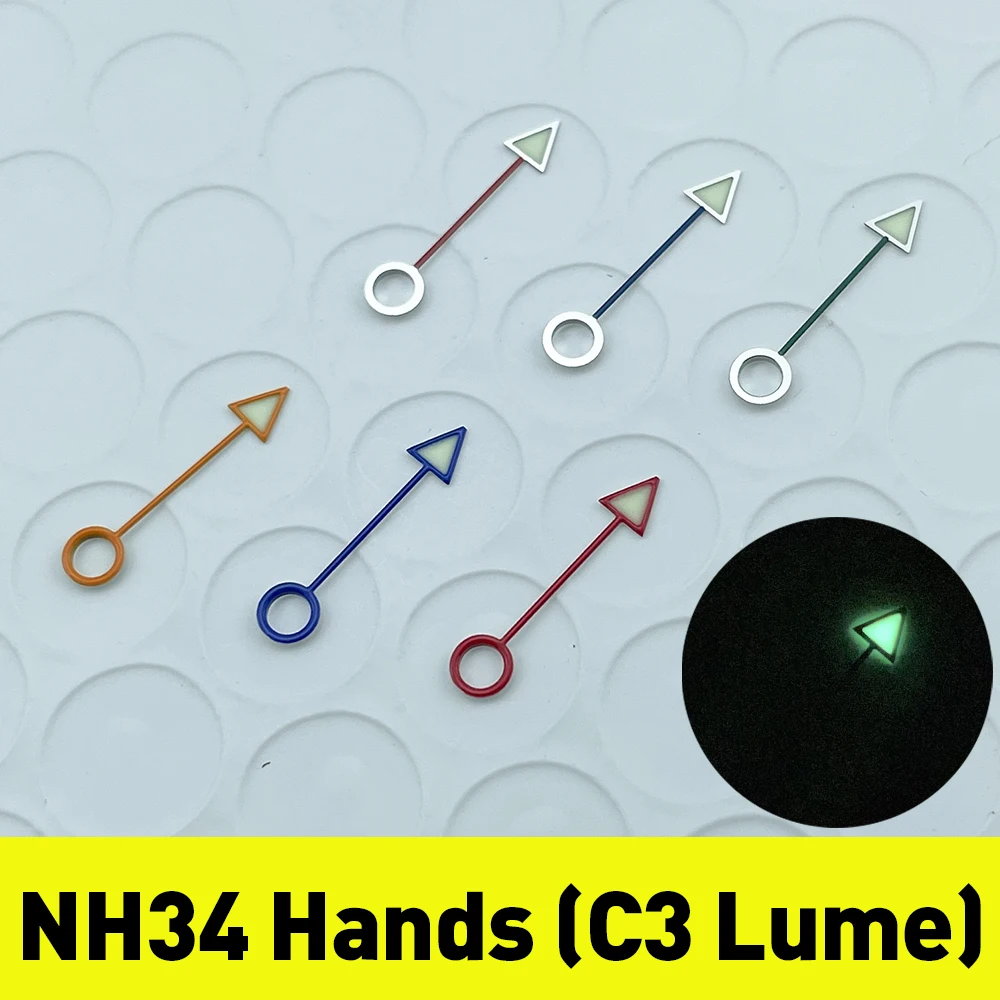 Nh34 Gmt Watch Hand Mod Per Nh34A Movement Skx Ssk Mod Super C3 Lume Single Gmt Hand Master Ii