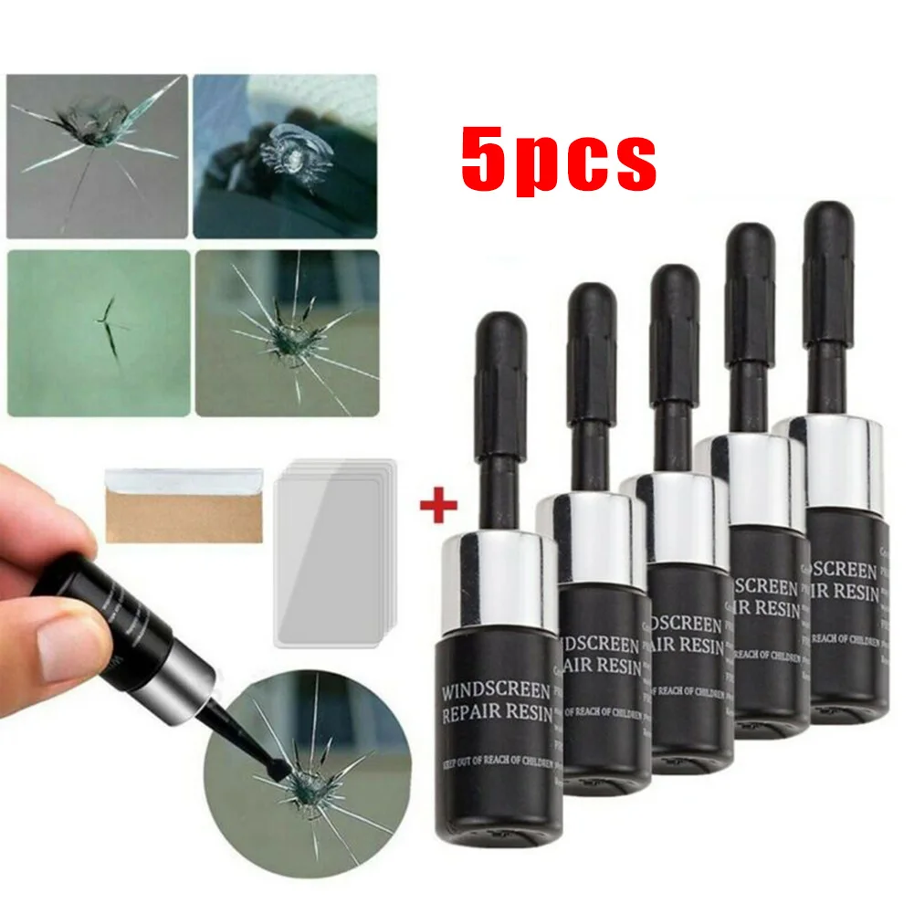 5Pcs Automotive Glass Nano Repair Fluid Car Parabrezza Resin Crack Tool Kit Parabrezza Scratch Crack Ripristina La Riparazione Automatica Della Finest