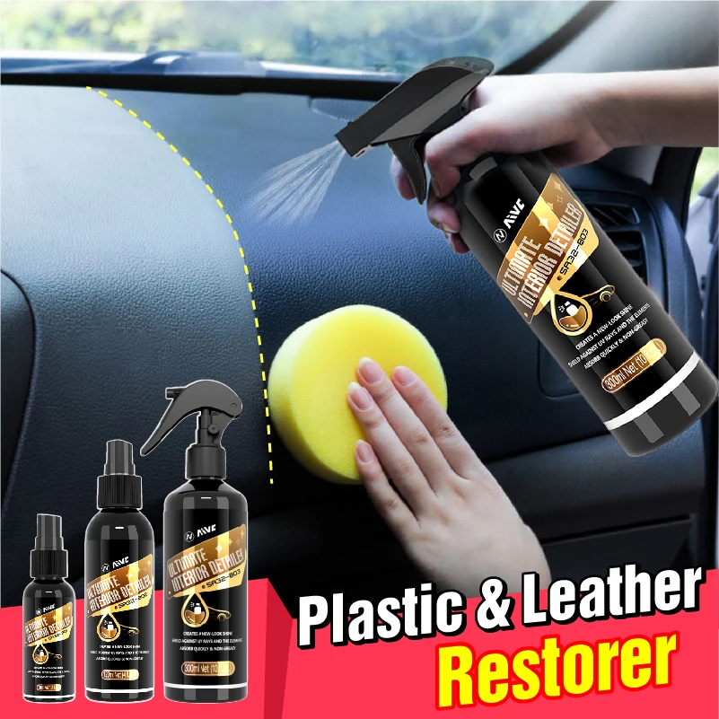 Car Ultimate Interior Detailer Aivc Plastic Restorer Coating Agent Set Nano Refurish Agent Back To Black Gloss Double 11 Sale