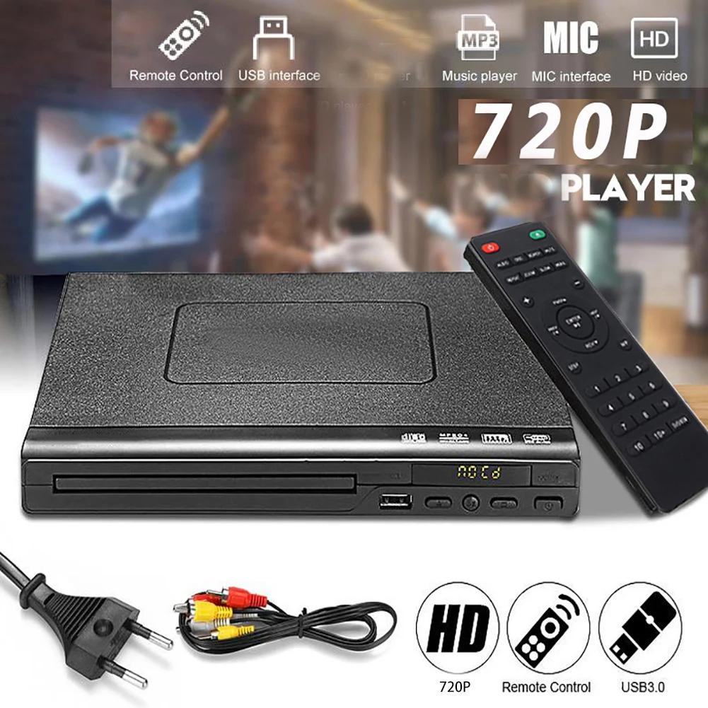 Lettore Dvd Domestico Con Cavo Av Per Lettore Dvd Multi-Regione Tv Con Telecomando