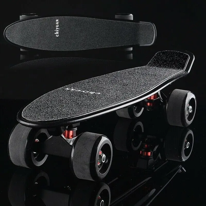 Penny Board Nero, Skateboard Cruiser, Fish Board, Pronto A Cavalcare, Mini Banana Deck, Ruota Pu, Skate Board Completo, 22 Pollici