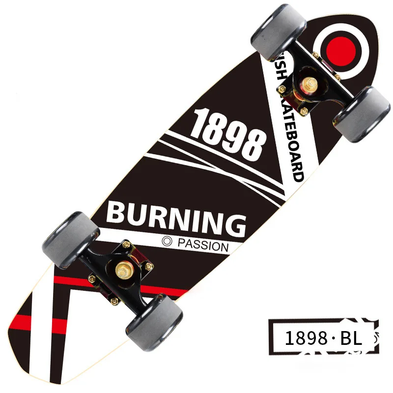 27 ''Maple Penny Board Large Cruiser Skateboard Flash Wheel Sport Fish Board Completo Assemblato Pronto Per L'Uso Tavola Banana Per Adulti