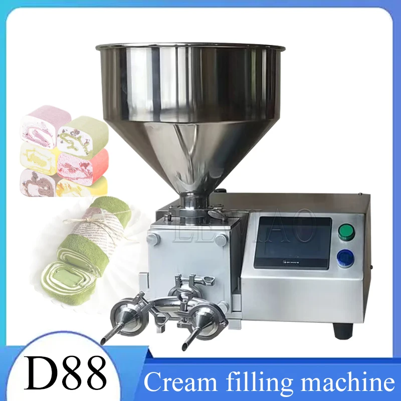 Aggiorna La Macchina Per L'Iniezione Di Marmellata Di Ciambelle Con Pannello Lcd Bream Cream Cup Cake Filling Machine