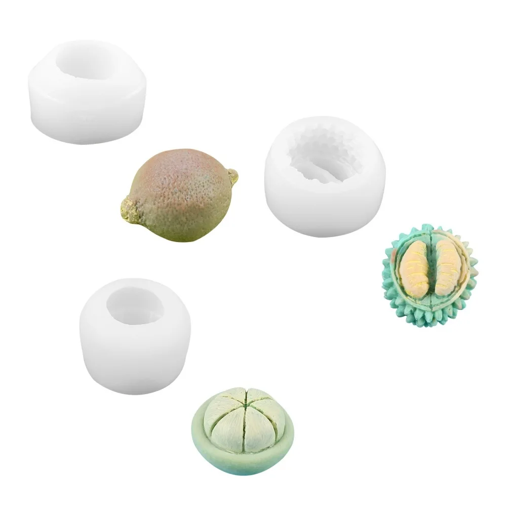 3D Fruit Durian Mangosteen Mousse Gelato Stampo In Silicone Strumenti Per Decorare Torte Fondente Cottura Al Cioccolato Stampo In Argilla Gesso M662