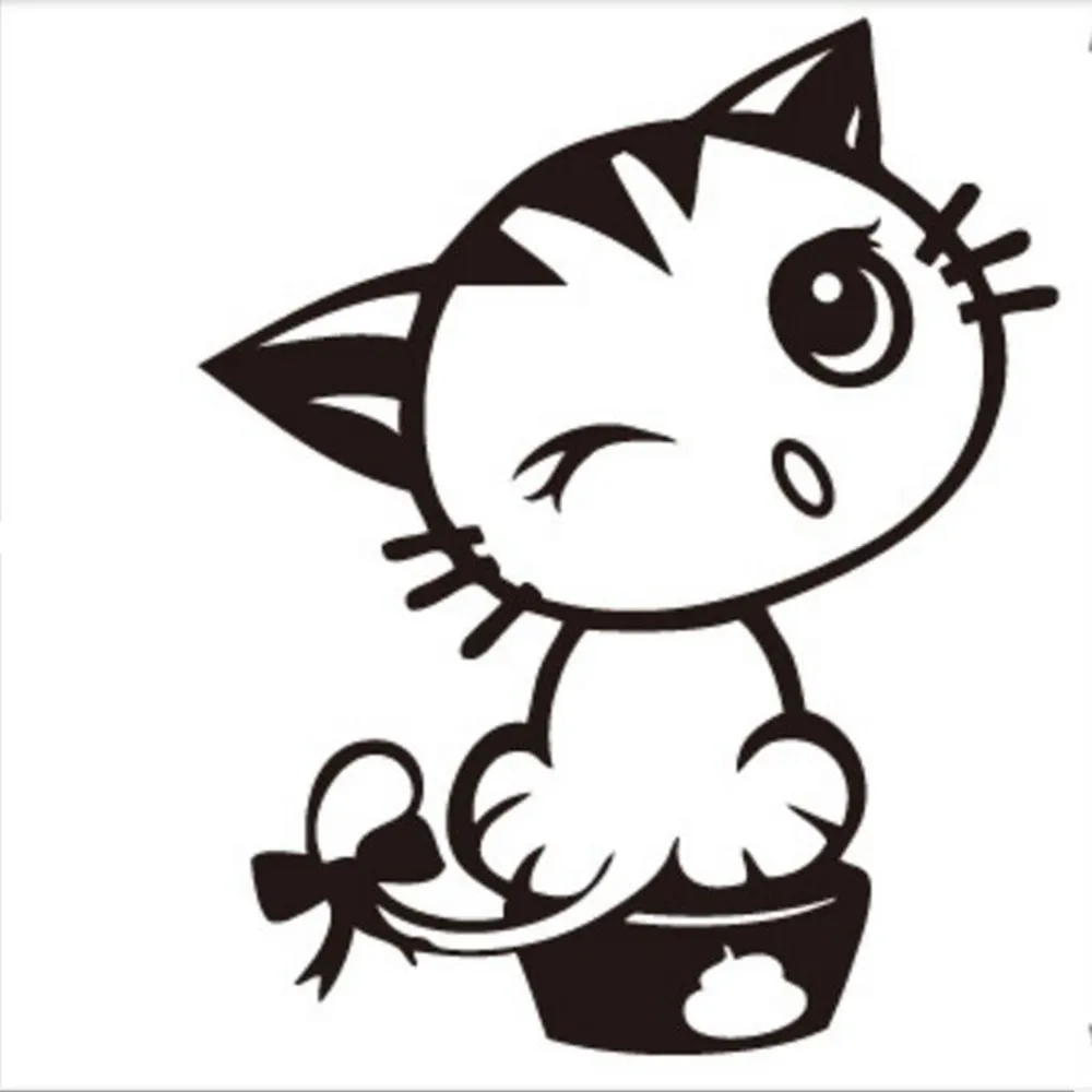 Car Cat Window Desk Latop Sticker Decal Car Stying Per Toyota Yaris Corolla Camry Rav4 Highlander Avalon Prius Land Cruiser