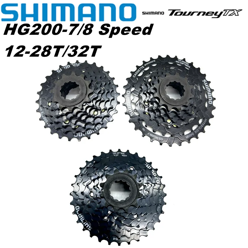 Shimano Tourney Tx Hg200 Cs 7 8 Velocità Cassetta Pignone Cs-Hg200 7S 8S 8V 7V 12-28T 12-32T Mountain Bike Mtb Catene 32T 28T