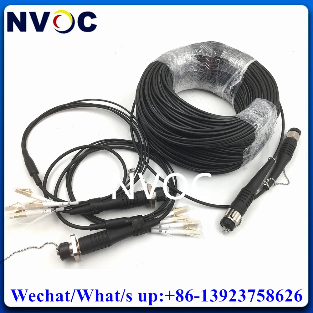 100M Multimodale Om3-300 4C Odc Round (Maschio) A Odc Maschio Patch Cord Cab Senza Bobina + 2 Pezzi 4C Odc Square(F) A Lc 1M Connettore