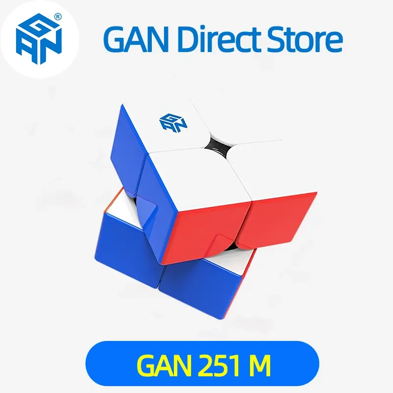 Gan 251 M Pro Magnetic Speedcube Gan251M Air Leap 2X2 Explorer Speed Cube Professional Magic Cube Puzzle Toys For Children