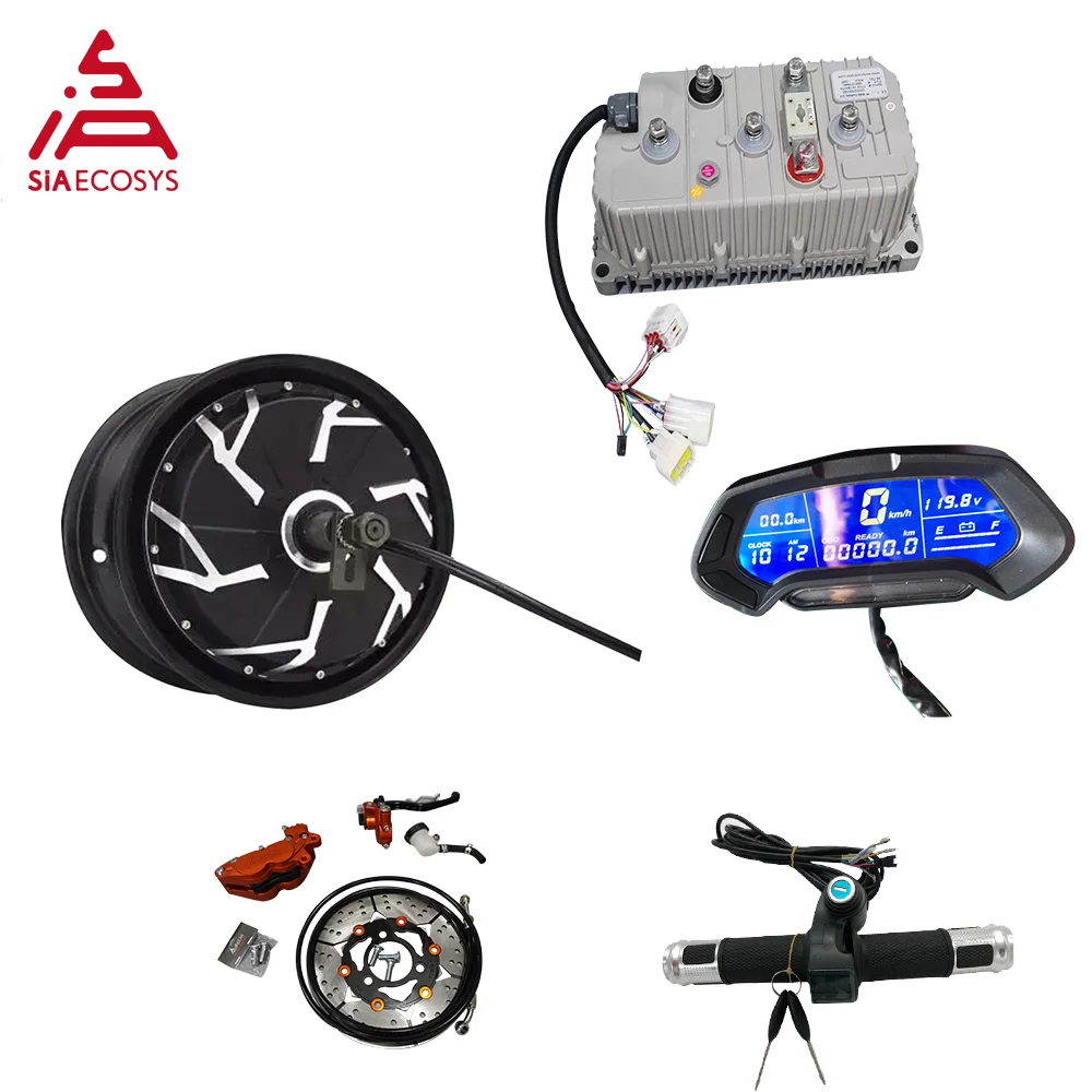 Qs Motor 12 Pollici 260 5000W 45H V4 72V 90Kph Kit Di Conversione Con Controller A Onda Sinusoidale Kelly