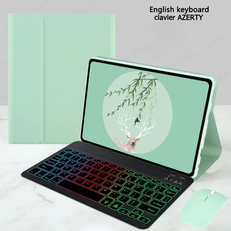 Tastiera Retroilluminata Arcobaleno Per Xiaomi Pad 6 Pro Custodia Azerty Clavier Francese Per Clavier Xiaomi Pad 6 Custodia Clavier Azerty French