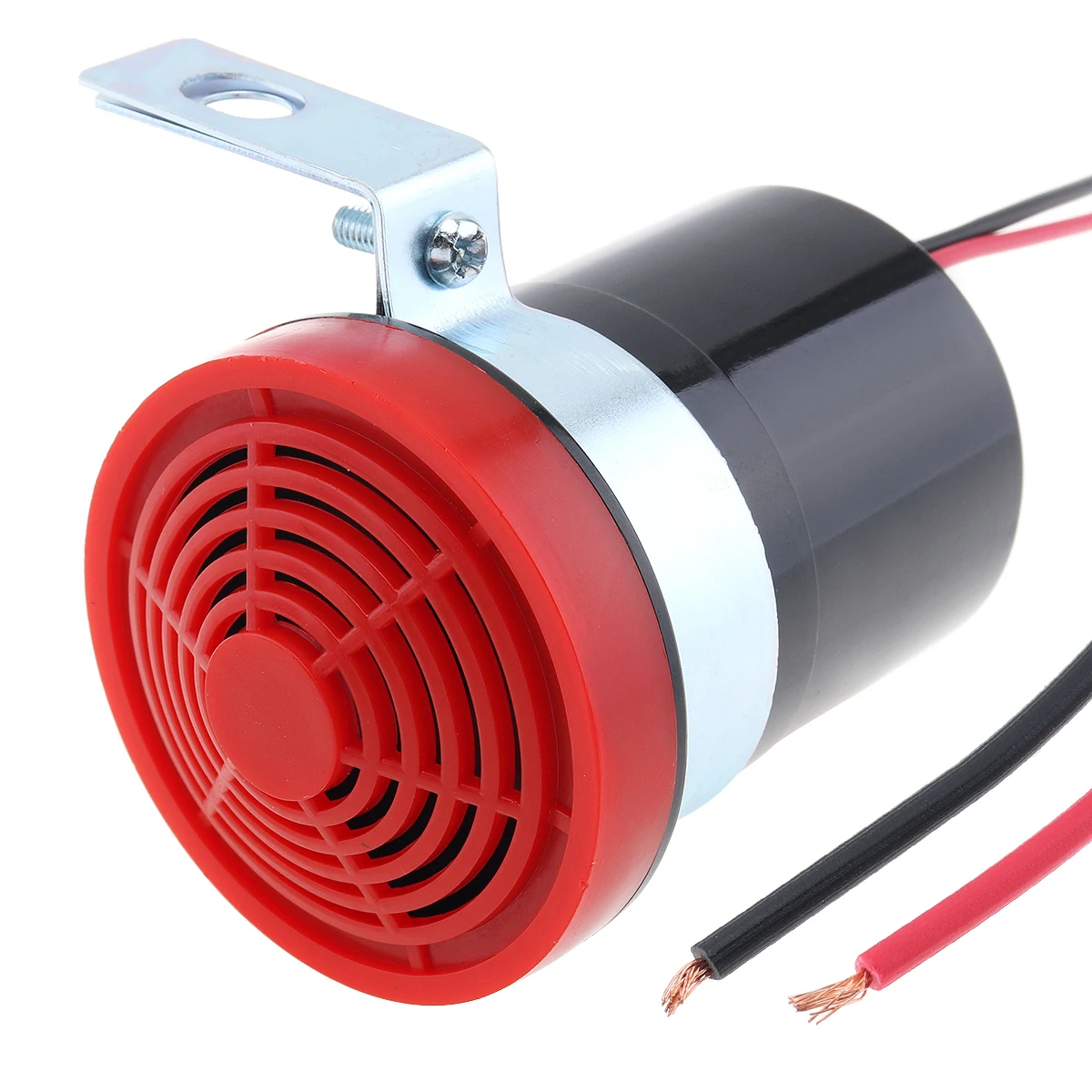105Db Universal Car Reverse Horns Dc12-24V Black Red Alarm Back Up Horn Tone Beeper Buzzer Speaker Per Moto Car Boats