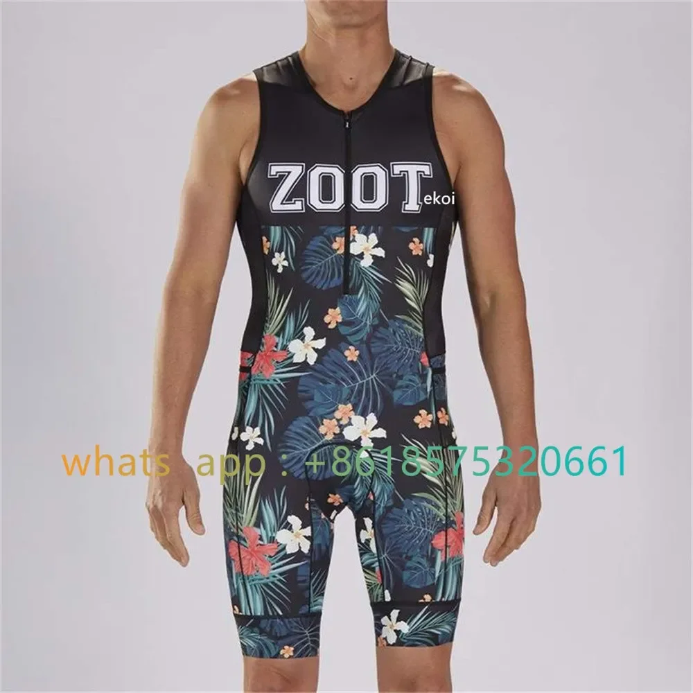 Zootekoi Triatlon Pak Heren Body Jersey Skinsuit Ciclismo Fiets Splash Kleding Speed Gebreide Set Tuta Culotte Hombre