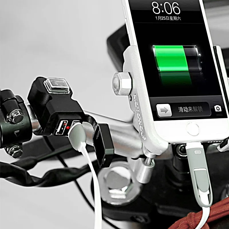 Universa Auto Motorcycle Usb Charger Charging Cable 9V-24V Car Boat Motorcycle Sockets Power Plug Outlet Moto Cover