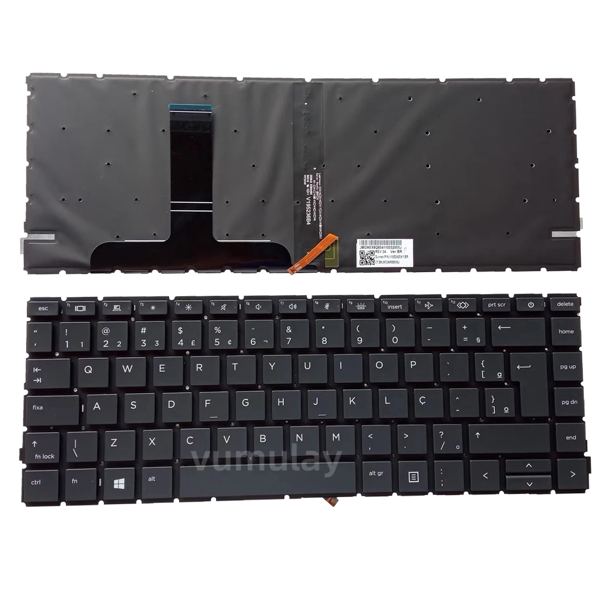 Tastiera Brasiliana Br Per Laptop Hp Probook 445 G8 445R G8 440 G8 645 G8 640 G8 Con Retroilluminazione