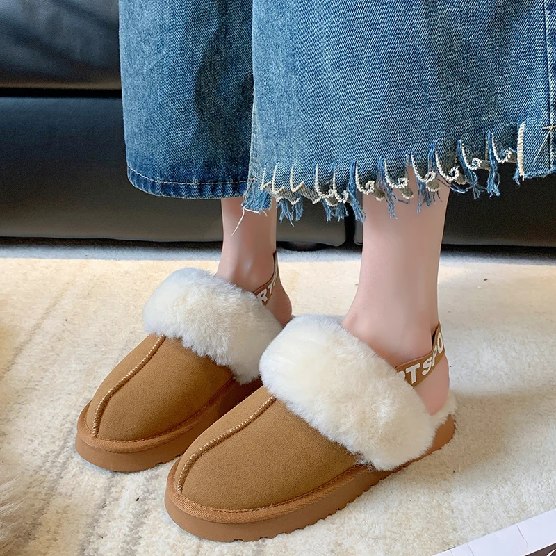 Nuovo Au2023 Tumn E Inverno One Step Snowy Boots Scarpe Da Donna Peluche One Piece Moon Cotton Shoes Peluche E Addensato