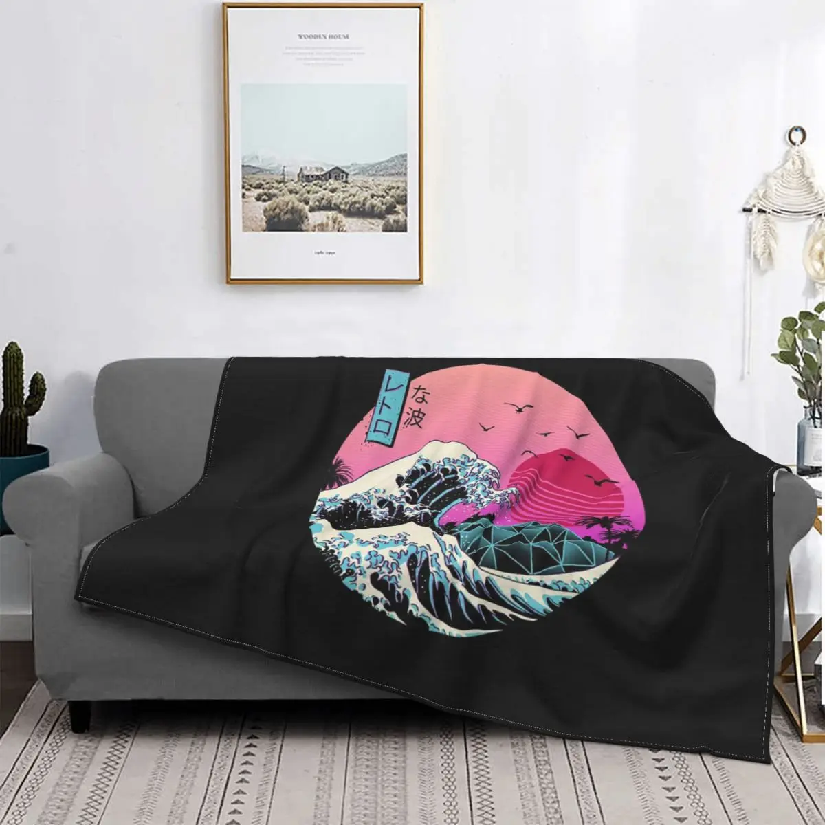 Japanischen Kanagawa Surfen Decke Supporto Psichedelico Fuji Fleece Lustige Weiche Werfen Decken Fur Bettdecke Sommer